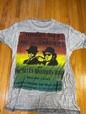 Blues Brothers House of Blues Tee Small Gray Movie Shirt